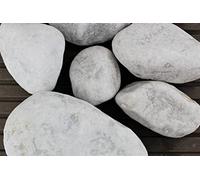 Gartenwelt Riegelsberger 1 kg de gravier de marbre de Carrare lavé Grain 60-100 mm Blanc Galets décoratifs pour jardin