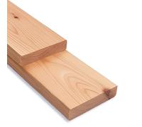Gartenwelt Riegelsberger Bois de construction en mélèze naturel 20x95 mm 150 cm - Bois équarri raboté 4 faces et chanfreiné, poutre bois massif pour terrasse, ossature, extérieur & DIY