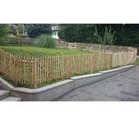 Gartenwelt Riegelsberger Clôture en lattis de châtaignier de qualité supérieure - Clôture à lattes en bois - Distance entre les lattes : 4 à 6 cm - Longueur de la clôture : 2,2 m - Hauteur : 80 cm