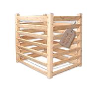 Gartenwelt Riegelsberger Composteur moderne simple env. 80 x 120 cm - Hauteur : 100 cm - En bois de mélèze massif - Composteur en bois - Système d'emboîtement