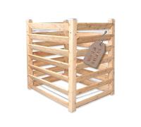 Gartenwelt Riegelsberger Composteur moderne simple env. 80 x 80 cm Hauteur 100 cm En bois de mélèze massif Système d'emboîtement