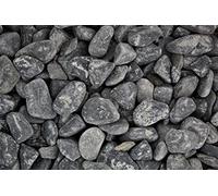 Gartenwelt Riegelsberger Nero Ebano Gravier Grains non lavés 15-25 mm Galets de marbre noir profond gravier décoratif pierres décoration jardin 25 kg