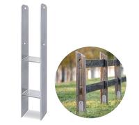 Gartenwelt Riegelsberger Support de poteau en H 91 x 800/6 Douille de sol Ancrage de poteau Sabot d'ancrage Carport galvanisé à chaud