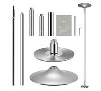 GartistGo Barre de Pole Dance Professionnelle Réglable 226-279 cm, Barre Télescopique Sol Plafond Statique et Rotative 360°, Barre de Danse Portable en Acier Renforcé pour Maison et Studio