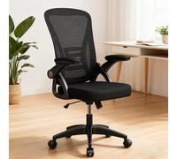 GartistGo Chaise de Bureau Ergonomique, Chaise de Bureau avec Accoudoir Relevable, Fauteuil de Bureau en Maille Respirante avec Soutien Lombaire, Dossier Inclinable et Hauteur, 360° Roulette