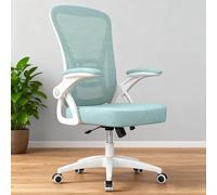 GartistGo Chaise de Bureau Ergonomique, Chaise de Bureau avec Accoudoir Relevable, Fauteuil de Bureau en Maille Respirante avec Soutien Lombaire, Dossier Inclinable et Hauteur, 360° Roulette