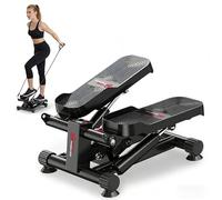 GartistGo Mini stepper hydraulique avec bandes de résistance - Charge maximale : 140 kg, machine à pas à marche douce avec fonctionnement silencieux et intensité réglable pour tout le corps