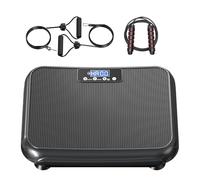 GartistGo Plateforme vibrante de fitness avec télécommande, corde de traction et bandes d'entraînement, 99 niveaux d'intensité, plaque vibrante pour perdre du poids, entraînement complet du corps