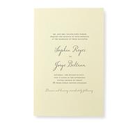 Gartner Studios Simple Ivory Print At Home Wedding Invitation Kit, 5.5” x 8.5”, Set of 100, Includes Envelopes (76039)