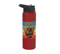 Garuda Pose méditative Aile dorée aviaire Croix Pouvoir de Stainless Steel Insulated Water Bottle