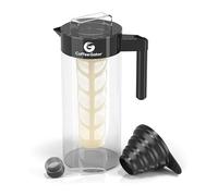 GARUET Machine à café Cold Brew - 1,4 l - Avec récipient en verre, filtre, entonnoir et cuillère doseuse pour thé glacé et infusion à froid