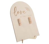 GARVALON 1 ensemble Cadre Photo Cadre Double Face pour Annonce de Naissance et Décor de Complet avec Support et Pince pour Shower