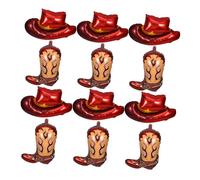 GARVALON 1 Lot De Ballons De Fête Western : Ballons En Aluminium Avec Chapeau Et Bottes De Cowboy - Décorations De Fête À Thème Western Pour Anniversaire De Cowgirl, Intérieur Et Extérieur
