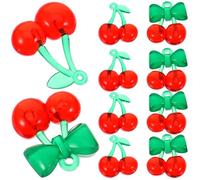 GARVALON 10 pièces Breloques Cerise Acrylique DIY pour Bijoux Pendentifs Petits et Décoratifs Faciles à Utiliser pour Bracelets Colliers Boucles Oreilles et Accessoires Faits Main