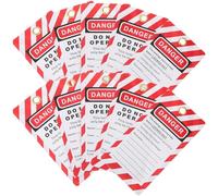 GARVALON 10 Pièces Étiquettes de Consignation de Sécurité PVC Industrielles Avertissement Ne Utiliser Résistantes et Faciles à Fixer pour Sites de Construction et Usines