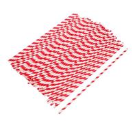 GARVALON 100 Pièces Bâtons Papier pour Barbe à Papa Rayures Rouge et Blanc Accessoires Dégradables pour Machines à Barbe à Papa Fêtes Événements Scolaires et Mariages Cones Décoratifs et