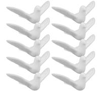 GARVALON 10pièces Statuette Blanche de Colombes Résine Décoration pour Maison de Poupée Modèle Réduit de Pigeon Factice
