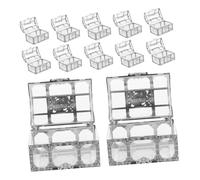 GARVALON 12 Pièces Boîtes à Bonbons Coffret Trésor Mariage Boîtes Plastique Réutilisables pour Bijoux Sweets
