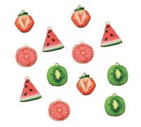 GARVALON 12 pièces Breloques DIY Forme de Fruits Alliage pour Fabrication de Bijoux Charms Pendentifs pour Colliers Bracelets Design Unique