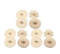 GARVALON 12 pièces Jeu de Gyroscopes Bois à Peindre DIY pour Garçon Fille Créatif Bois Résistant pour Activités Manuelles et Anniversaires