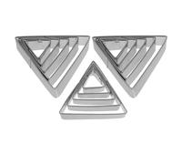 GARVALON 15 Emporte-Pièces Triangulaires en Acier Inoxydable Moules à Biscuits Géométriques pour Pâtisserie 5 Tailles Différentes Ensemble de Découpoirs pour Pâte Ustensiles de Cuisson