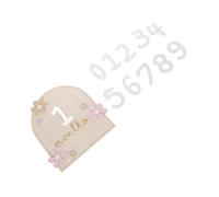 GARVALON 1ensemble Panneaux Bois Pour Annonces De Garçon Fille Cartes De Jalons Mensuels Bois Nés Accessoires Photo Personnalisables Garçon Fille Pour Showers Et Révélations De