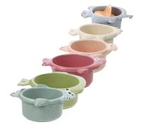 GARVALON 1ensemble Tasses De Bain Pour Bébés De Jouets De Bain Colorés Forme De Poisson Jouets Flottants Pour Éveiller Imagination Coordination Des Tout-petits Accessoires De Jeu