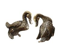 GARVALON 1paire Figurines Laiton Vintage Sculpture Oiseaux Décorative pour Salon Bureau Et Table De Thé Décoration Aesthetic De Canards Amoureux pour Collection Et Amateurs De Style
