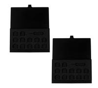 GARVALON 2 pièces Boîtier de Rangement Rigide pour Cartes Nano Sim et Micro Mémoire Slots Alliage Aluminium avec Aiguille Protection Antipoussière et Étanche Étui Compact de Voyage Noir