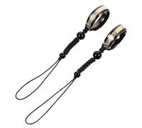 GARVALON 2 pièces Lanières Téléphone Acier Titane avec Anneaux Lumineux Dragon Noir Longues Chaînes Suspendues pour Appareils Mobiles Sécurité et Style