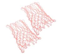 GARVALON 2 Pièces Lot de 2 Filets de Basket-Ball Lumineux Auto-éclairants 50 Cm, Filet de Basket-Ball Professionnel Rose Phosphorescent, Compatible Cadres Standard, pour Terrain Intérieur