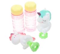 GARVALON 2 pièces Mini Bubble Wands Set Cartoon Unicorn Design Safe Bubble Maker Toy for Party Favor Birthday Outdoor Indoor Play Couleur Aléatoire Couleur Aléatoire