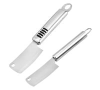 GARVALON 2 pièces Mini Cleaver Multifonction Acier Inoxydable Spatule à Fromage et Couteau Beurre Antidérapants Ustensiles Cuisine Compacts pour Maison et Restauration