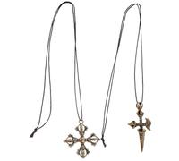 GARVALON 2 pièces Pendentif Vajra Cuivre Vintage Breloques DIY pour Collier et Porte-clés Ornements Tibetains Artisanaux Charme Symbolique Vajra pour Décoration Unique