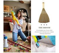 GARVALON 2 pièces Petit Balai de Table Balayette Domestique Paille Naturelle Brosse de Nettoyage Compacte pour Poussière Outil Polyvalent pour Bureau et Cuisine Nettoyage sans Rayures