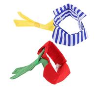 GARVALON 2 Pièces Polyester Bird Tie Collar for Parrots Ultralight Washable Pet Neck Decoration with Striped Cartoon Design Adjustable Party and Photo Prop Necktie for Small Birds Chick