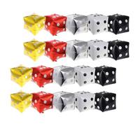 GARVALON 20 pièces Ballons Aluminium Dés Décorations Fête Thème Or Argent Noir Blanc Rouge pour Soirée Jeu Anniversaire