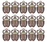 GARVALON 20 pièces Lot de Pendentifs Scarabée Rétro pour Fabrication Bijoux Breloques Durables pour Colliers et Bracelets DIY Charme Antique Sacré Égyptien