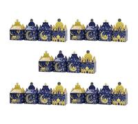 GARVALON 20pièces Boîtes Cadeaux Eid Mubarak Carton Motif Mosquée Lune Étoile et Château Idées Cadeaux pour Aïd Ramadan et Fêtes du Moyen-orient