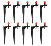 GARVALON 20pièces Buse de pulvérisation pour pelouse Réglable Irrigation goutte à goutte pour jardin et fraises Support au sol Plastique noir
