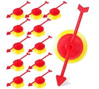 GARVALON 25 pièces Flèches Plastique Colorées pour Jeu de Société Rotatives avec Ventouse Accessoires Compacts et Résistants pour Jeu de Fête