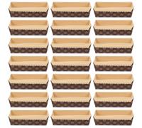 GARVALON 25 pièces Moules Pâtisserie Papier Kraft Résistant Haute Température Caissettes Pâtisserie Jetables pour Cakes Pains Chiffon Set Cuisine Pratique et Empilable Sécurité Alimentaire
