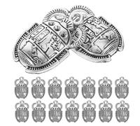 GARVALON 25pièces Breloques Scarabées Égyptiens Pendentifs pour Bracelets Colliers Porte-clés et Créations Artisanales DIY