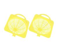 GARVALON 2pcs Nids d'oiseaux en Plastique Jaunes Pratiques pour Perroquets et Petits Oiseaux Forme Simple, Faciles à Saisir pour Nidification en Extérieur Couleur Couleur Aléatoire