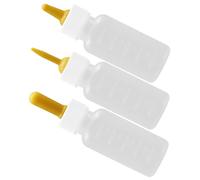 GARVALON 3 pièces Biberons pour Animaux avec Tétines Variées Petit pour Chiots et Chatons Bouteille Alimentation Souple Facile à Nettoyer et Réutilisable Contrôle Précis des Repas Solide
