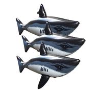 GARVALON 3 pièces Gonflable Requin PVC Noir et Facile à Ranger pour Jeux Eau Piscine et Plage Garçon Fille Garçons Filles