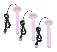 GARVALON 3 Pièces Lot de 3 Perchoirs Chauffants pour Oiseaux 16,5 CM en Plastique Violet, Support Chauffant USB pour Perroquets, Perruches et Pigeons, Bâton de Repos Anti-Froid pour Cage