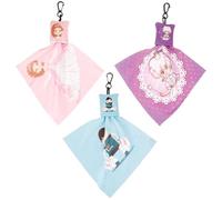 GARVALON 3 pièces Lot de Chiffons Microfibres Imprimés avec Porte-clés Lingettes Électroniques pour Écran et Lentilles Nettoyage Anti-traces pour Téléphones et Lunettes Léger et Portable