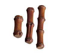 GARVALON 3 pièces Porte-Pinceau Calligraphie Racine de Bambou Support Vintage pour Stylo Pinceau Accessoire Décoratif et Pratique pour Bureau et Arts du Thé