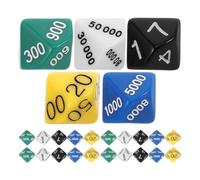 GARVALON 30 Pièces Jeu de Dés Place Valeur Multi-Faces Colorées pour Jeux de Société Fêtes Bar et Maison Surface Lisse pour Lancer Facile Accessoires Durables pour Rassemblements et Soirées